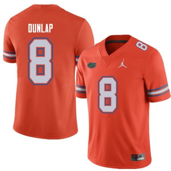 Men's Florida Gators #8 Carlos Dunlap NCAA Jordan Brand Orange Authentic Stitched College Football Jersey PMP8262MW